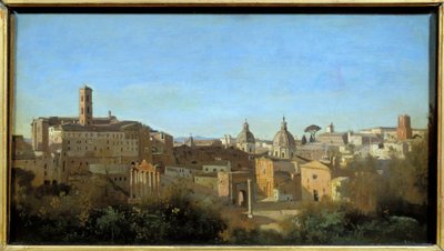 Rome, le forum vu des jardins Farnèse. Peinture de Camille Corot (1796-1875) - Jean Baptiste Camille Corot