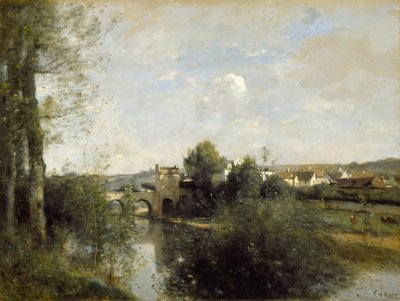 Seine et vieux pont à Limay - Jean Baptiste Camille Corot