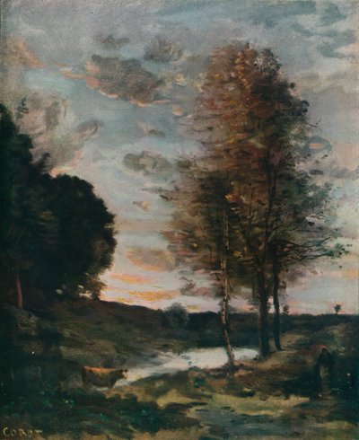 Soleil Couchant, vers 1910 - Jean Baptiste Camille Corot