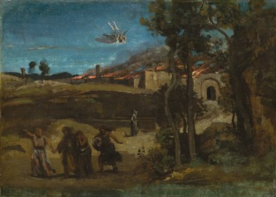 Étude pour La Destruction de Sodome - Jean Baptiste Camille Corot