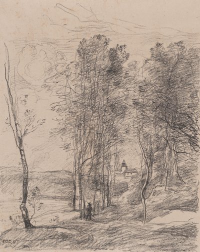 Le beffroi de Saint-Nicolas-les-Arras - Jean Baptiste Camille Corot