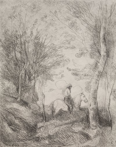 Le Grand Cavalier dans le Bois - Jean Baptiste Camille Corot