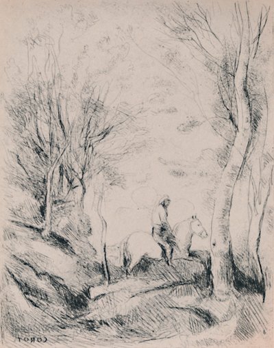 Le Cavalier dans le bois, vers 1854, 1946 - Jean Baptiste Camille Corot