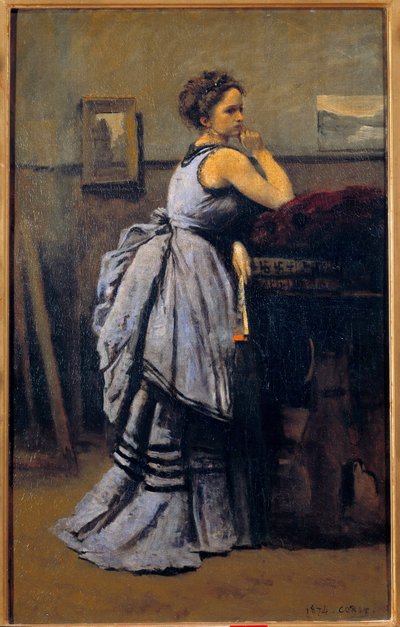 La Dame en bleu - Jean Baptiste Camille Corot