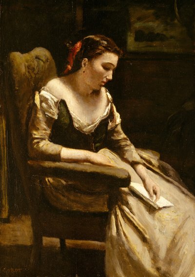 La Lettre, vers 1865 - Jean Baptiste Camille Corot