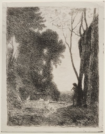 Le petit berger - Jean Baptiste Camille Corot