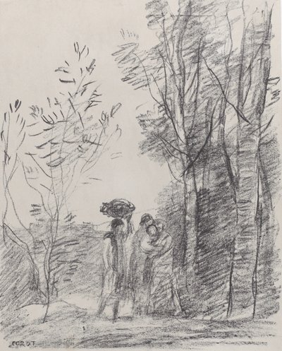 La Rencontre au bosquet - Jean Baptiste Camille Corot