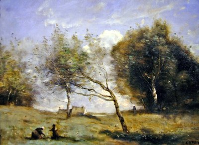 Les environs de la petite ferme - Jean Baptiste Camille Corot