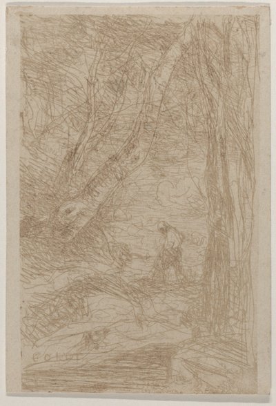 Le bûcheron de Rembrandt, mai 1853 - Jean Baptiste Camille Corot