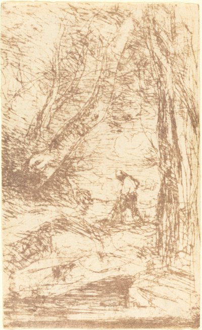 Le Bûcheron de Rembrandt - Jean Baptiste Camille Corot