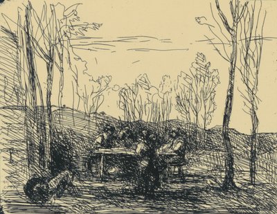 Un Déjeuner Dans La Clairière - Jean Baptiste Camille Corot