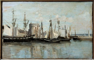 Vue de La Rochelle, entrée du port en 1851 - Jean Baptiste Camille Corot