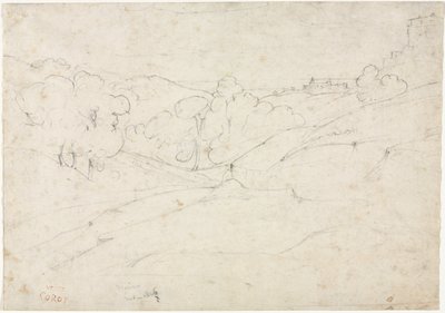 Vue de Marino recto, 1827 - Jean Baptiste Camille Corot