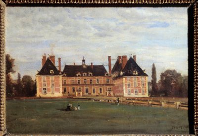 Vue du château de Marie Caroline, duchesse de Berry à Rosny, dans les Yvelines - Jean Baptiste Camille Corot