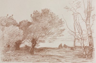 Saules et peupliers - Jean Baptiste Camille Corot