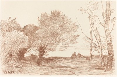 Saules et peupliers blancs - Jean Baptiste Camille Corot