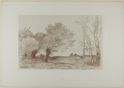 Saules et peupliers blancs - Jean Baptiste Camille Corot