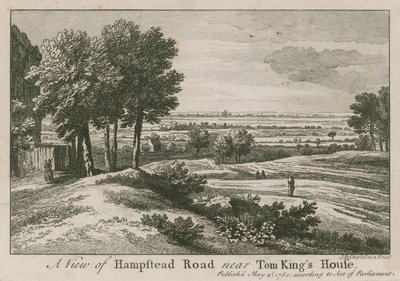 Vue de Hampstead Road près de la maison de Tom King - Jean Baptiste Claude Chatelain
