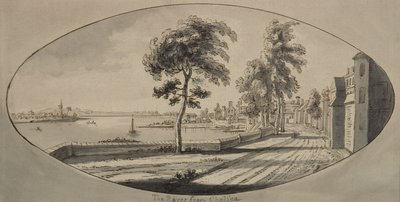 La Tamise depuis Chelsea - Jean Baptiste Claude Chatelain