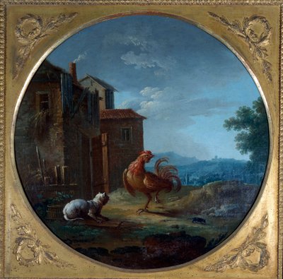 Le cochon, le chat et la souris Illustration pour la fable de Jean de La Fontaine - Jean Baptiste Claudot