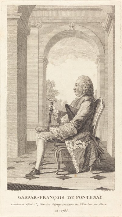 Gaspar-François de Fontenay - Jean Baptiste Delafosse, after Louis de Carrogis, called Carmontelle