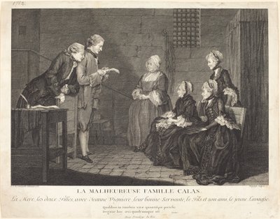 La malheureuse famille Calas - Jean Baptiste Delafosse, after Louis de Carrogis, called Carmontelle
