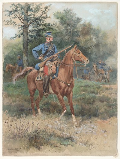 Chasseur à cheval (Soldat à cheval) - Jean Baptiste Edouard Detaille