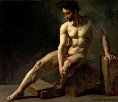 Homme nu assis - Jean Baptiste Edouard Detaille