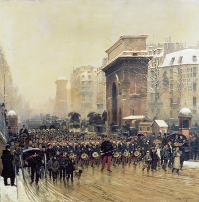 Le Régiment passant, 1875 - Jean Baptiste Edouard Detaille