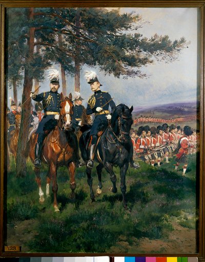 Le Prince de Galles et le Duc Arthur de Connaught aux manœuvres d