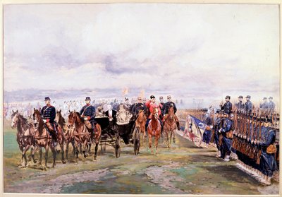 Le tsar Nicolas passe en revue les troupes avec Félix Faure à Châlons-sur-Marne lors de sa visite en France, 9 octobre - Jean Baptiste Edouard Detaille