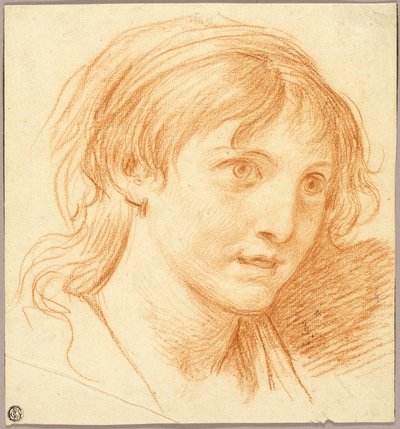 Tête de fille aux yeux fixes - Jean Baptiste Greuze