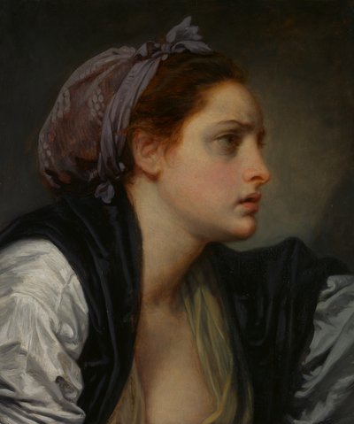Étude de tête de femme - Jean Baptiste Greuze