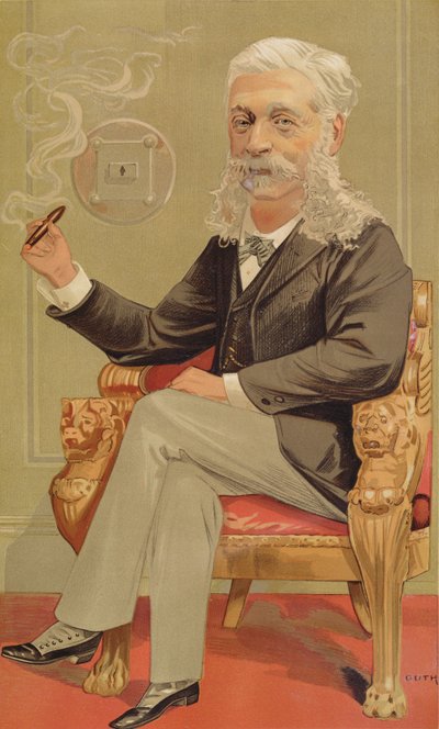 Baron Alphonse de Rothschild, illustration de Vanity Fair, 1894 - Jean Baptiste Guth