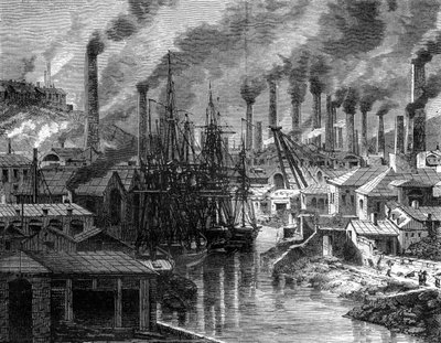 Une usine de cuivre en Cornouailles - Jean Baptiste Henri Durand Brager