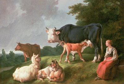 Scène pastorale - Jean Baptiste Huet