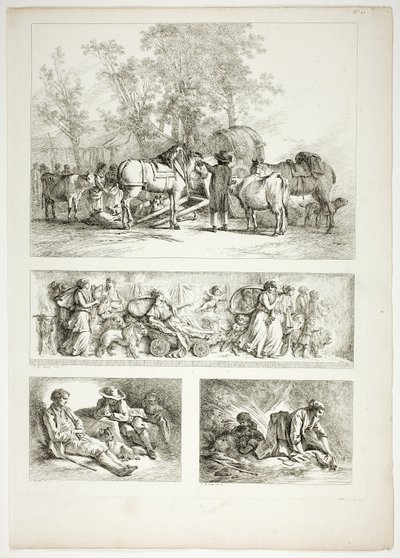 Planche 27 de 38 des Œuvres de J. B. Huet - Jean Baptiste Huet