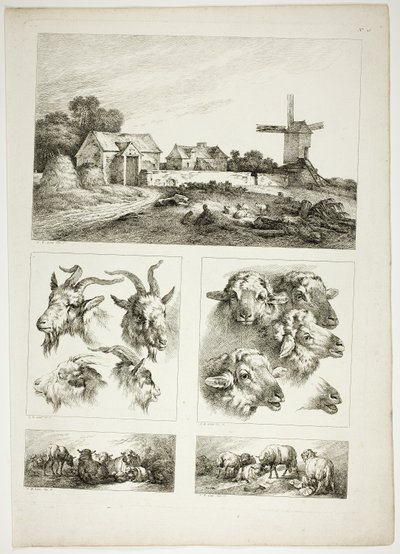 Planche 28 de 38 des Œuvres de J. B. Huet - Jean Baptiste Huet