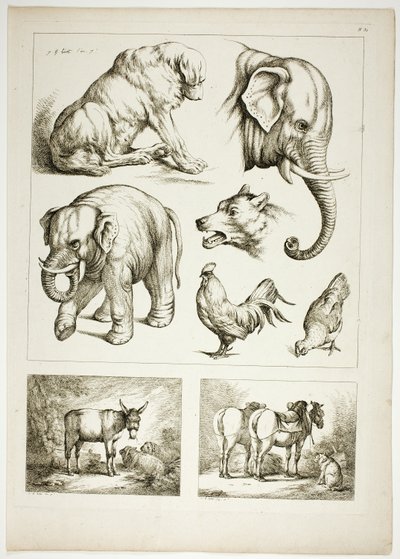 Planche 32 de 38 des Œuvres de J. B. Huet - Jean Baptiste Huet