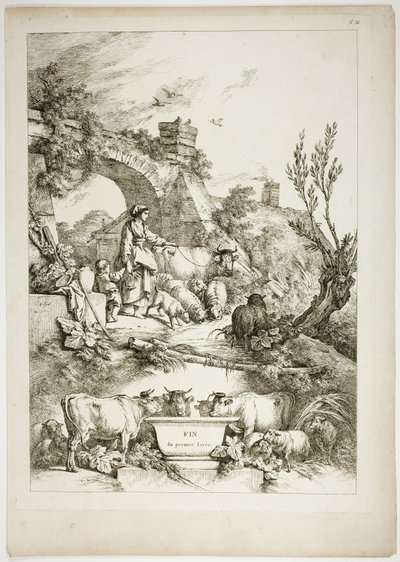 Planche 36 de 38 des Œuvres de J. B. Huet - Jean Baptiste Huet
