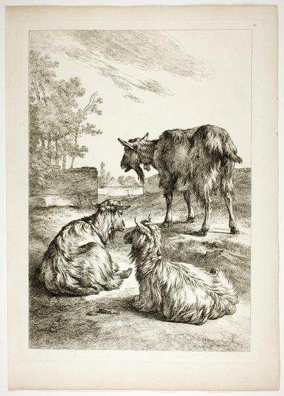 Planche dix-huit de 38 de Oeuvres de J. B. Huet - Jean Baptiste Huet