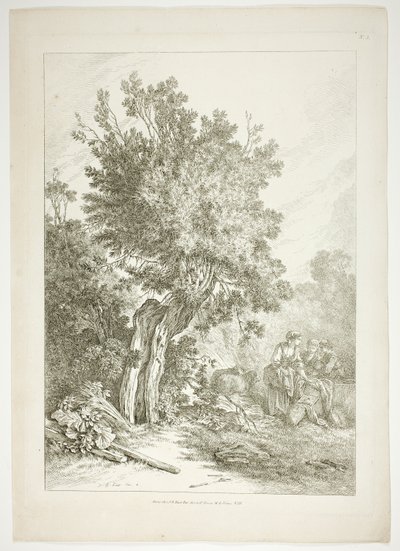 Planche cinq de 38 de Oeuvres de J. B. Huet - Jean Baptiste Huet