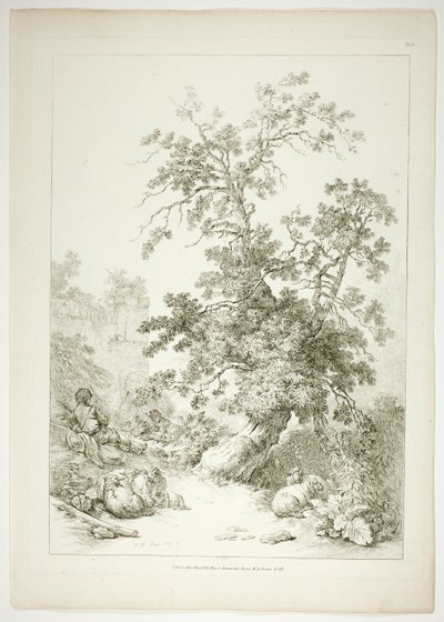 Planche six de 38 de Oeuvres de J. B. Huet - Jean Baptiste Huet