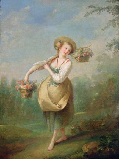 La Marchande de Fleurs - Jean Baptiste Huet