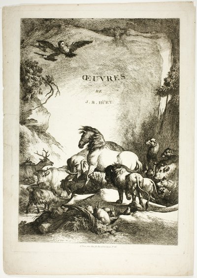 Page de Titre de Oeuvres de J. B. Huet - Jean Baptiste Huet