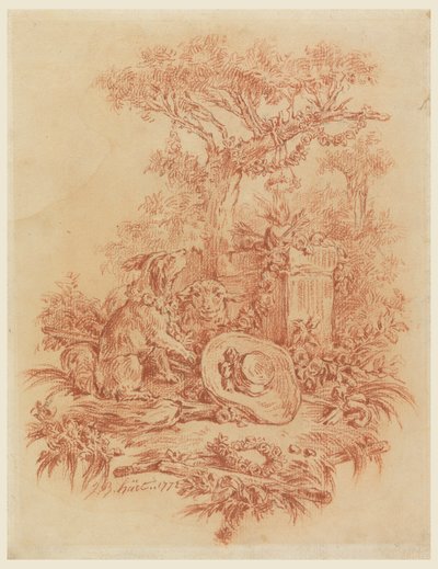 Dessin, Pastorale, 1772 - Jean-Baptiste Huet