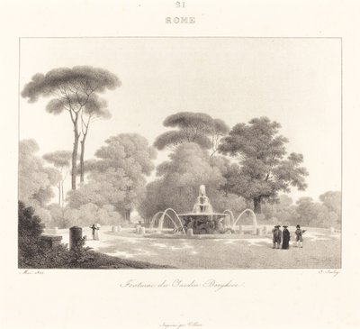Fontaine du Jardin Borghese - Jean Baptiste Isabey