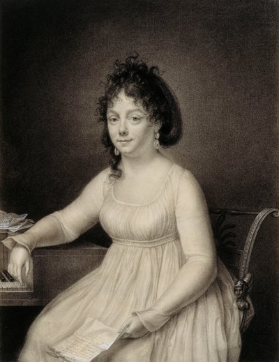 Une dame assise, trois-quarts de longueur, présumée membre de la famille de l