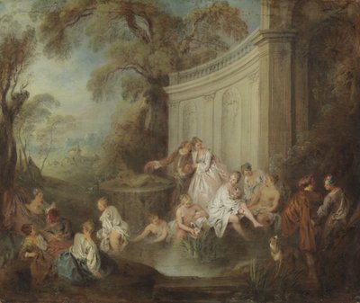 Baigneurs dans un parc - Jean Baptiste Joseph Pater