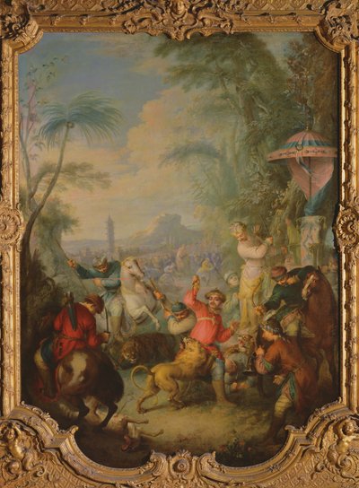 Chasse au lion et au tigre en Chine - Jean Baptiste Joseph Pater